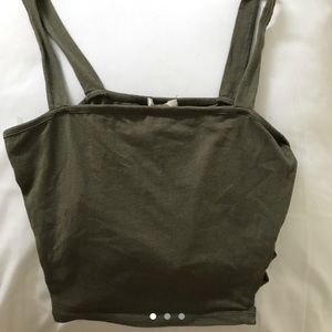 green tank top with slits in the side<3